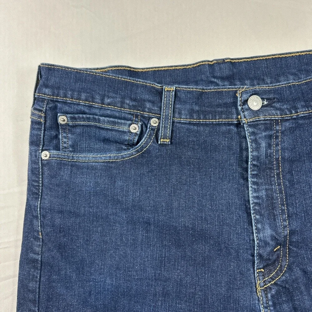Levis 513 Slim Straight Jeans Men 36 Blue Denim Medium Wash Cotton Stretch 36x34